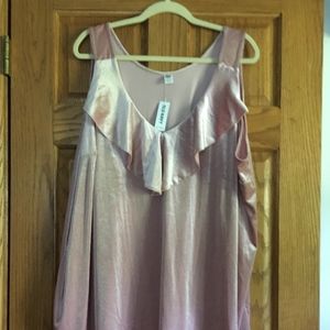 Old Navy Soft Pink Draped V-neck Tank Top 4X